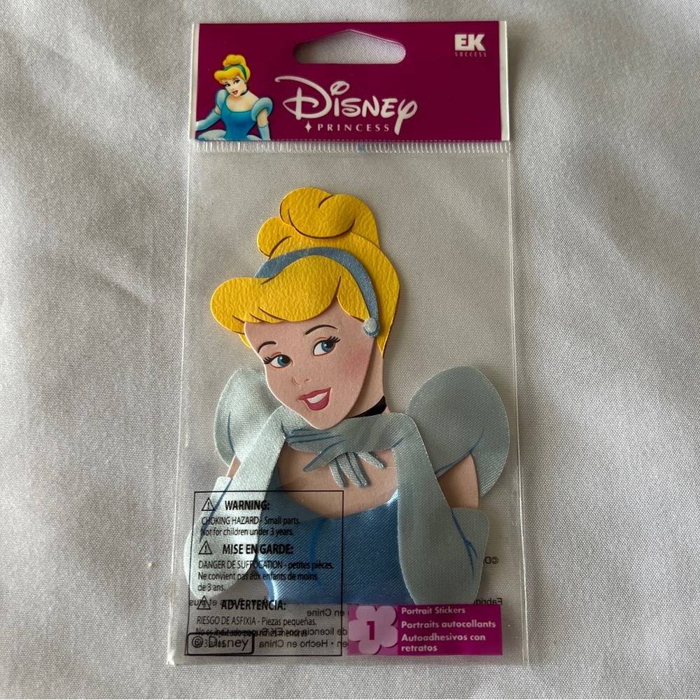 NWT EK Success Jolee’s Disney Cinderella Dimensional Sticker